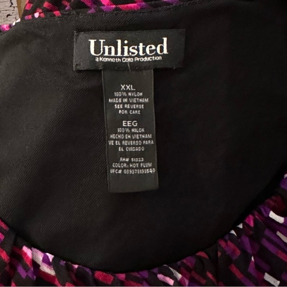 Unlisted A Kenneth Cole‎ Production Sleeveless Lined Nylon Pull-Over Top Sz XXL - Picture 3 of 3